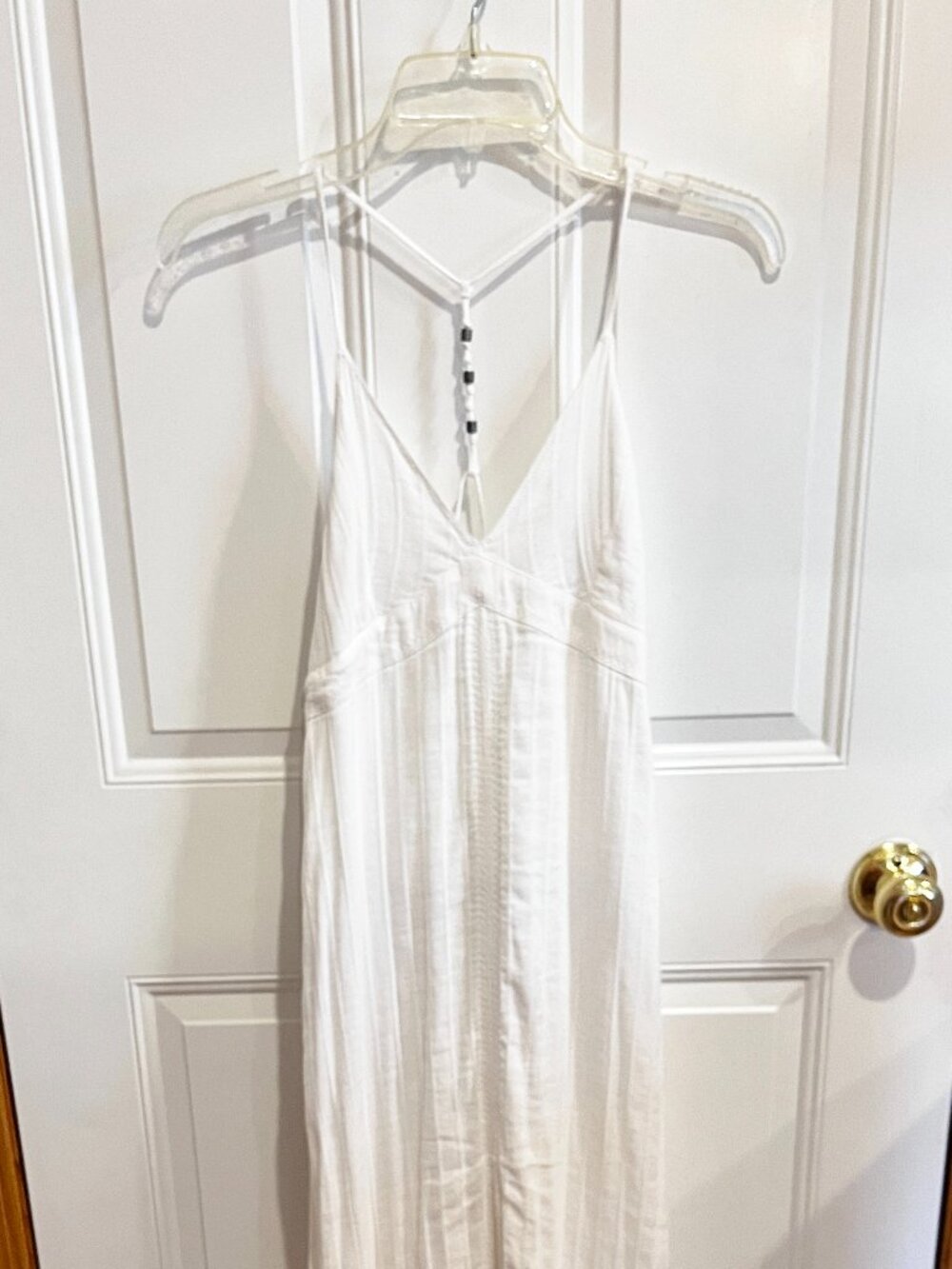 Aerie Front Slit White Maxi Dress Size S/P  EUC